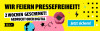 Anzeige für ein Zeitungsabonnement. Text: "Wir feiern Pressefreiheit! 2 Wochen geschenkt! Gedruckt oder digital" und Button „Jetzt sichern!“.